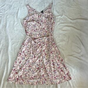 NWT Ann Taylor Floral Slip Dress with tie belt waist
